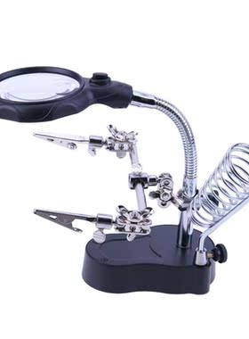 New Universal Desktop Magnifier Welding Magnifying Glass LED