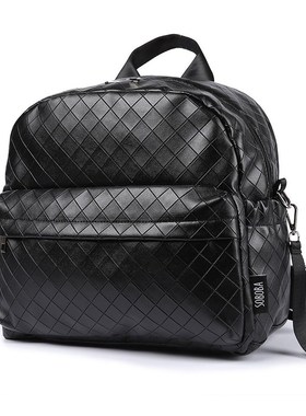 Soboba Black Plaid Large Capacity Diaper Bag Stylish Travel