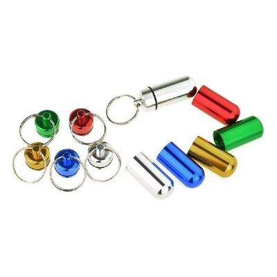 1 Buah Kotak Pil Mini Tahan Air Aloi Aluminium Kotak Pil