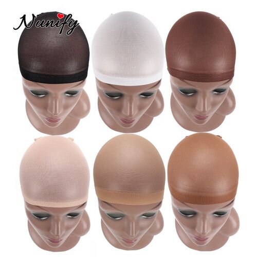 Wig Cap Invisible Stocking Wig Caps Black Beige Skin Color H