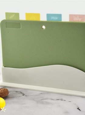 4Pcs/Set Portable Cutting Mat Set Wheat Straw Kitchen Cuttin