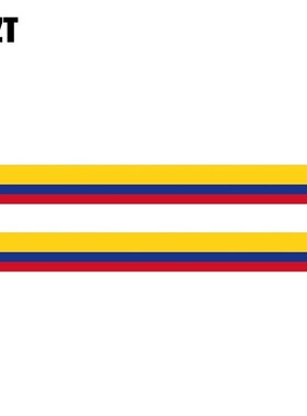 YJZT 2X 15.7CM*1.7CM Car Accessories Colombia Flag Decal He