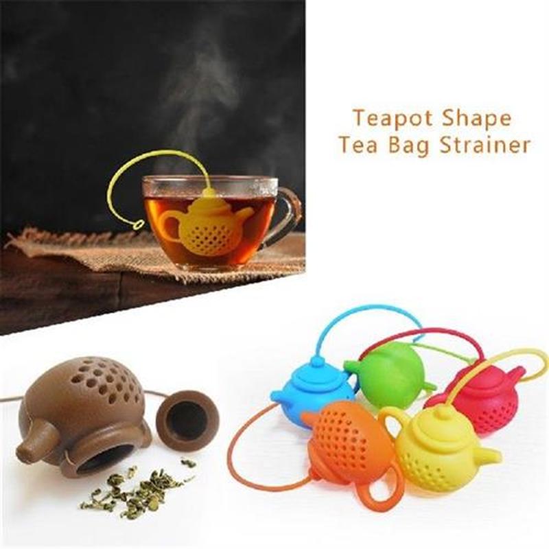 Color Creative Teapot-shape Tea Infuser Strainer Silicone