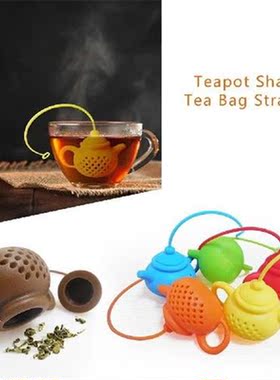Color Creative Teapot-shape Tea Infuser Strainer Silicone