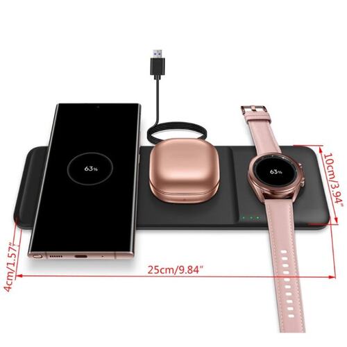QC 3.0  Fast Wireless Charger Stand 3 in 1 Wireless Charging