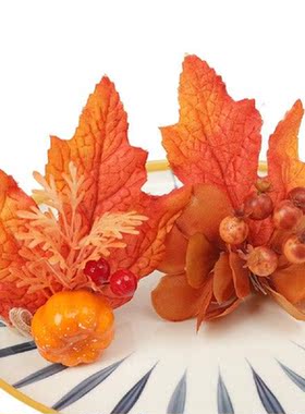 1PCS Yellow Pumpkin Vine Napkin Rings Handmade Napkin Ring