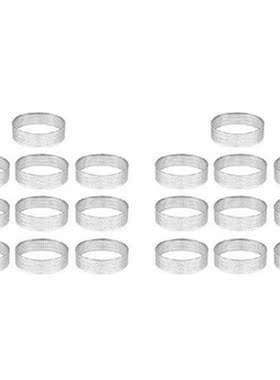 20 Pack Stainless Steel Tart Ring, Heat-Resistant