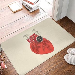 1Pcs The heart Carpet Bathroom Entrance Doormat Bath Indoor