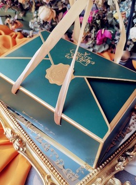 10pcs Gift Boxes Candy Cake Paper Hand Ribbon Box Package Ha