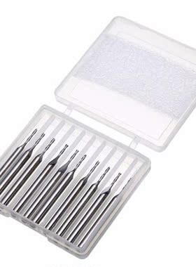 10pcs Double 2 Flute Spiral Carbide Flat Nose End Mill CNC R