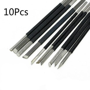 10 Pcs Length 135mm Hardness HRC70 High Carbon Steel Carving