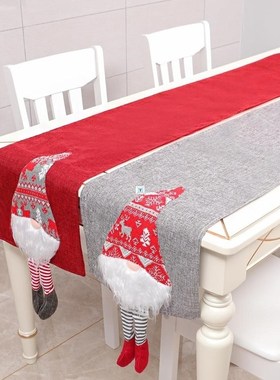 Christmas decoration faceless doll table runner creative