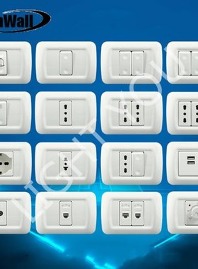 118 Type PC Panel Italian Standard Israeli Wall Switch Conce