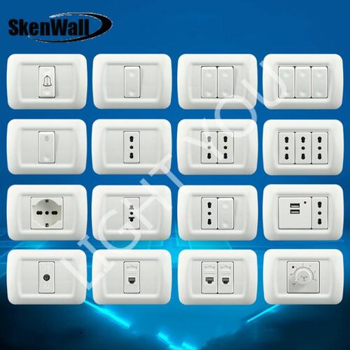 118 Type PC Panel Italian Standard Israeli Wall Switch Conce
