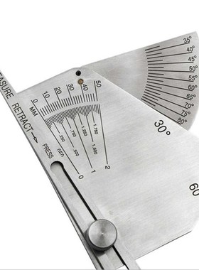 Stainless Steel Welding Gauge Inspection Ulnar Test Ruler We