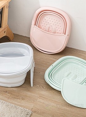 Portable with Lid Folding Foot Wash Tub Sauna Mage Bucket Ba