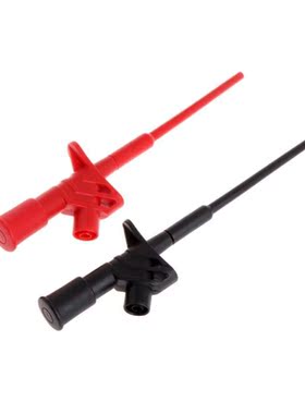 2 Pcs Insulated Test Hook Clip 1000V 10A Flexible Probe High
