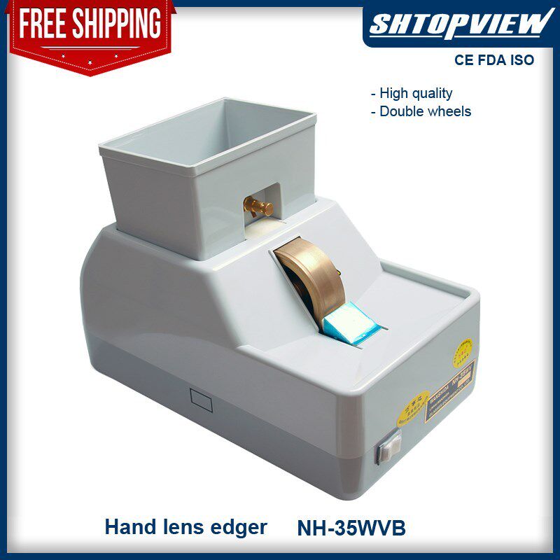 Free shipping hand lens edger with high quality NH-35WVB dou - 实物图