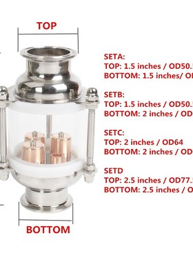 304 Stainless Steel and  copper bubble Distillation column w
