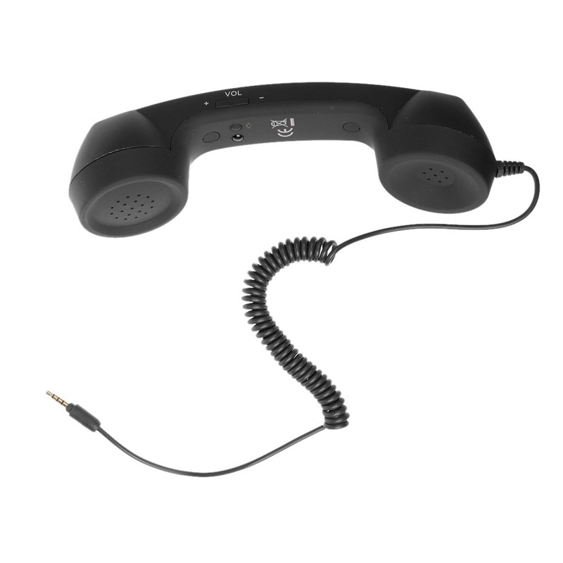 3.5mm Retro Telephone Handset,Classic Cell Phone Receiver Mi