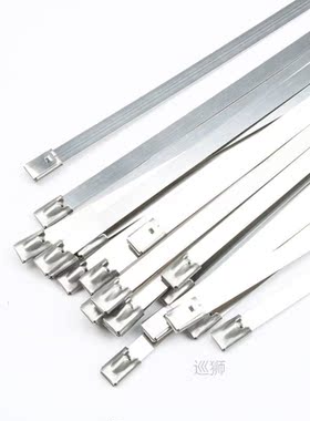 10PCS 8mm width Self-Locking Stainless Steel wires metal cab