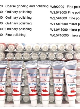 12pcs Diamond Polishing Lapping Paste Compound Syringes 0.5