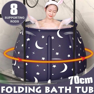 Portable Bathtub Folding Bath Bucket Foldable Large Adult Tu