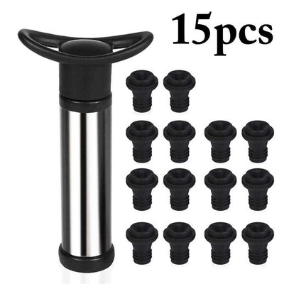 Wine Saver Vacuum Pump with 8pcs 14 pcs Vacuum Bottle Stoppe