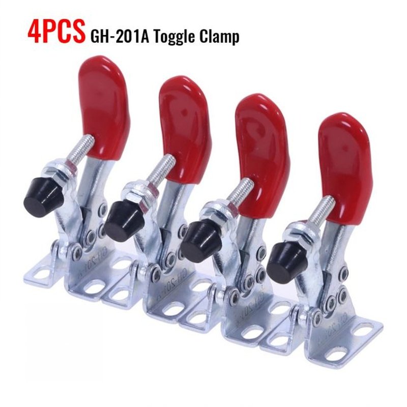 4pcs GH201A Horizontal Vertical Toggle Clamp 27KG Quick-Rele