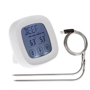 Dual Probes Touchscreen Oven Thermometer Kitchen Cooking