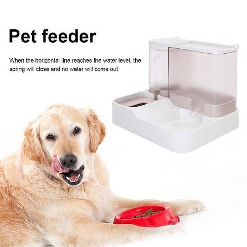 Dog Feeder Bowl Large Capacity Cat Feeding Dispenser Dry