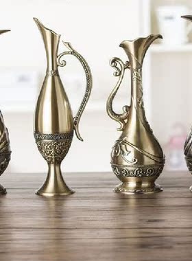 Europe bronze color butterfl vintage vase home decoration