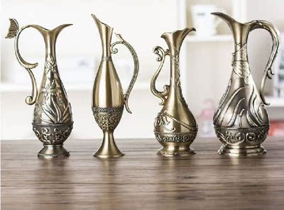 Europe bronze color butterfl vintage vase home decoration