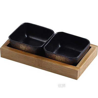 Creative ceramic grid fruit plate snack plate serving platte