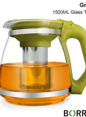 Heat Resistant Glass Teapot Infuser Transparent Tea Pot  Cup