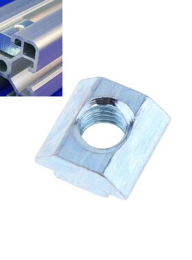 1pc 2020 Quadrilateral Slider Nut with Screw Holes High Galv