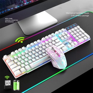 2.4G Rechargeable Wireless Gaming Keyboard and Mouse Set Col