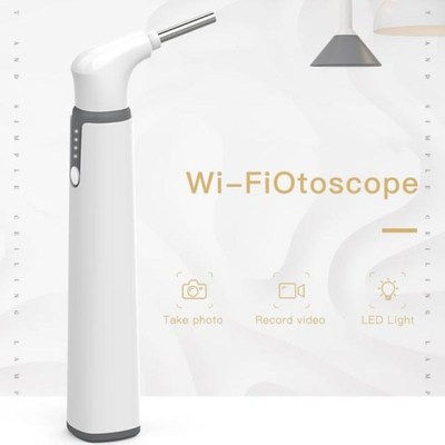 Wifi Smart Otoscope Earscope Cleaner Ear Spoon Earpick 3.9mm