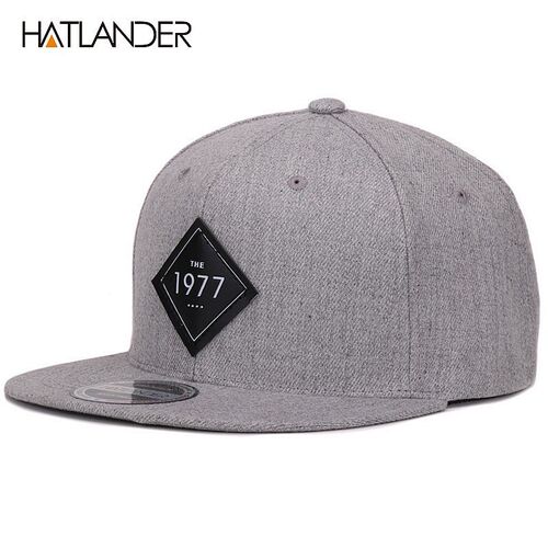 [HATLANDER]Vintage 1977 cool flat bill baseball cap  s gorra