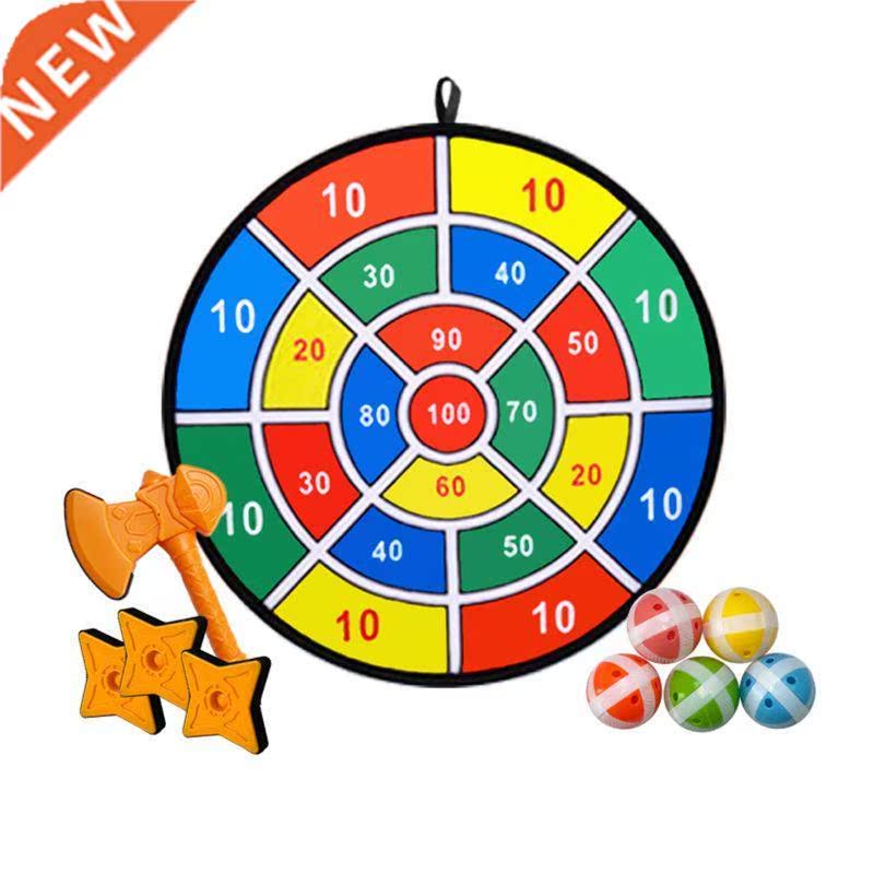 Cartoon Sports Toys Fabrics Dart Board Set Kid Ball Target G