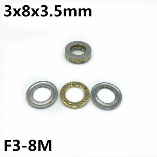 50Pcs F3-8M 3x8x3.5 mm Axial Ball Thrust Bearing plane thrus