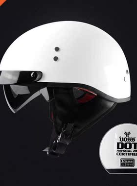 black Vintage motorcycle helmet open face helmet DOT approve