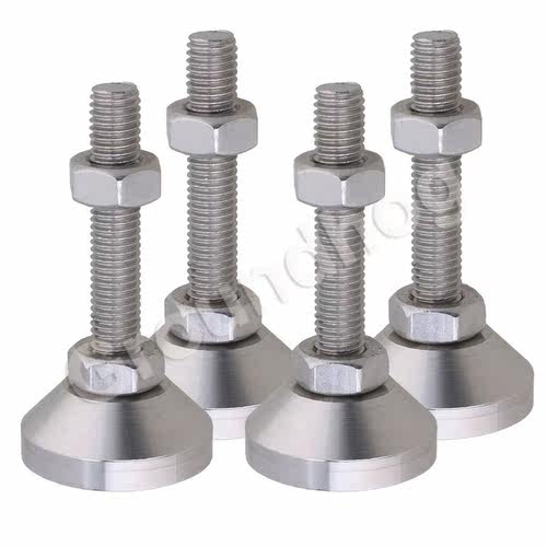 4pcs 304 Stainless Steel Adjustable Feet Thread Dia M10x50mm