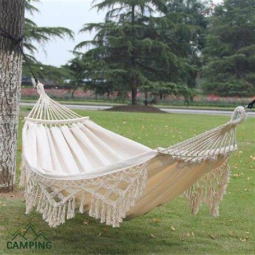 200x50cm Canvas Hanging Swing Bed Camping Hammock Camping