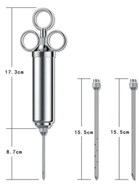 Marinade Injector Meat Syringe Flavour Steak Chicken Turkey