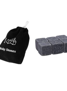 Dropshipping 6PCS/Bag Natural Reusable whiskey stones Bar Ac