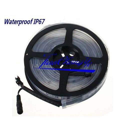 30M 5050 RGB Dream Color 6803 LED Strip white PCB IP67 Water