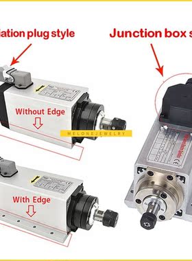 220v 110v Square Air Cooling Spindle Kit 3KW 4KW Air-cooled