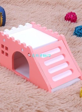 Wooden Hamster Staircase Sleepin House olden Bear Nest Bed