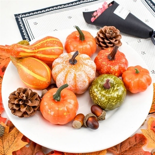 50Pcs/166Pcs Simulation Pumpkin Golden Autumn Pumpkin Hallow
